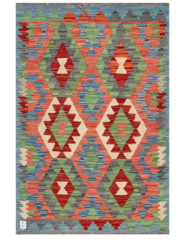 Maimana Afghanistan Kilim Rug - 123 x 85 cm