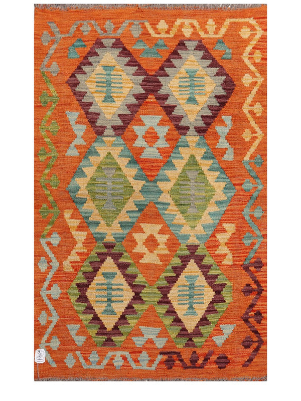 Maimana Afghanistan Kilim Rug - 123 x 79 cm