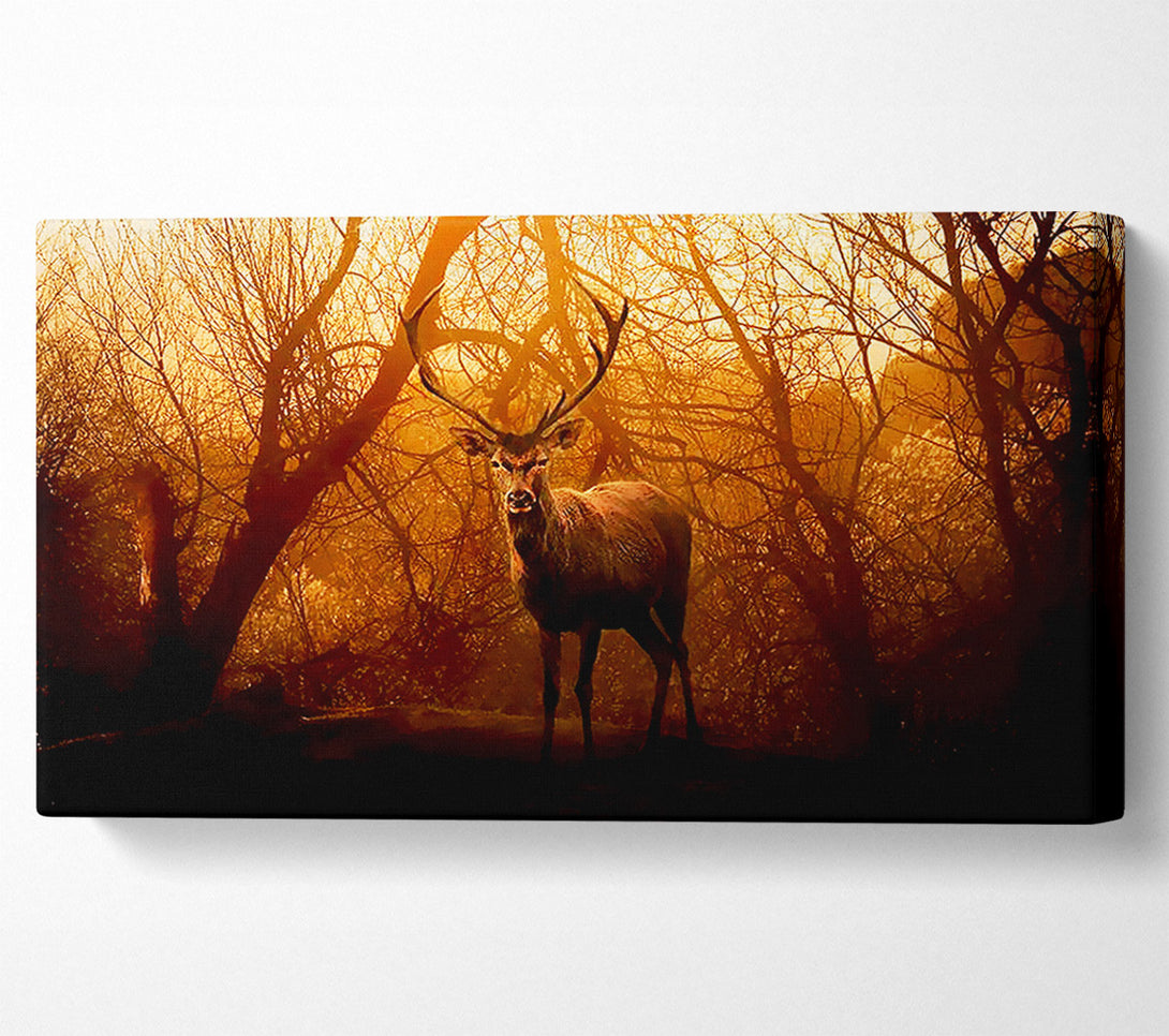  A Canvas Print of Deer In Winter Canvas Print