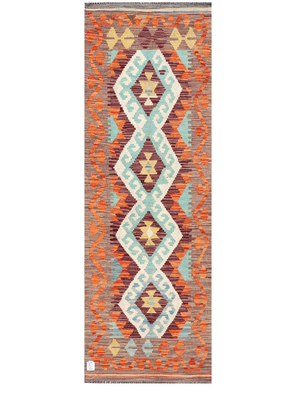 Maimana Afghanistan Kilim Rug - 186 x64 cm