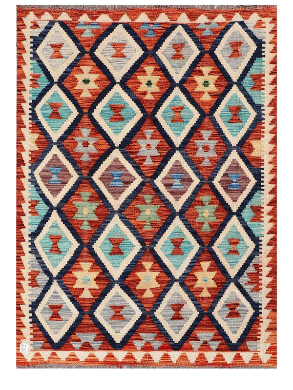 Maimana Afghanistan Kilim Rug - 148 x106 cm