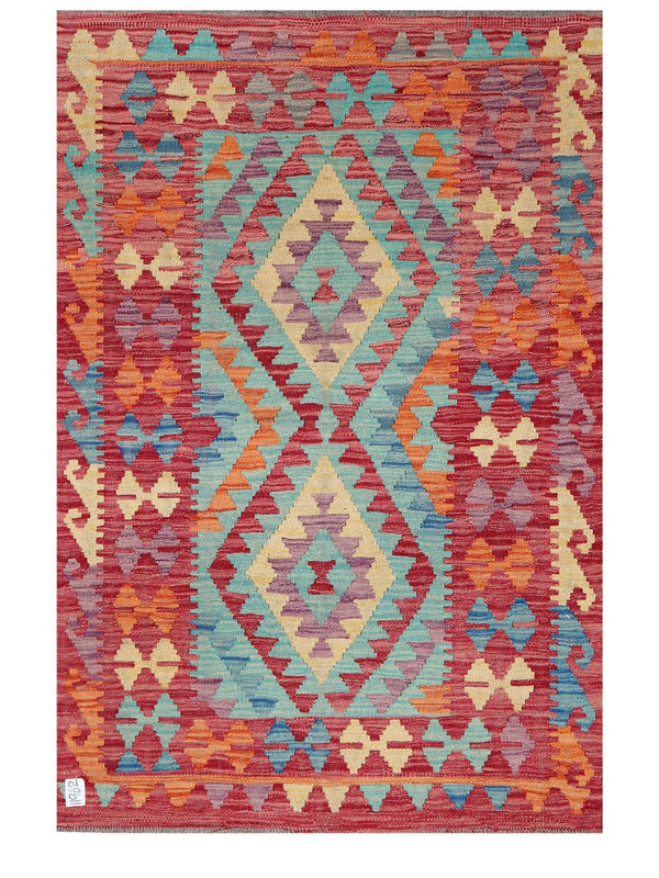 Maimana Afghanistan Kilim Rug - 143 x98 cm