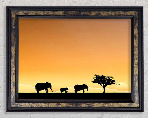 Elephant Paradise Framed Print