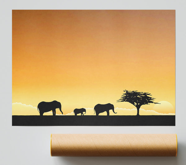 Elephant Paradise Print