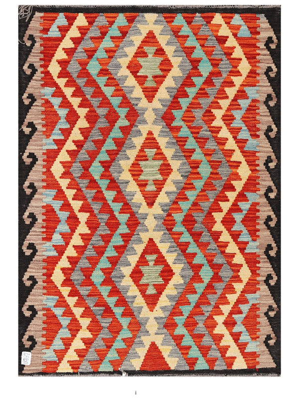 Maimana Afghanistan Kilim Rug - 141 x103 cm
