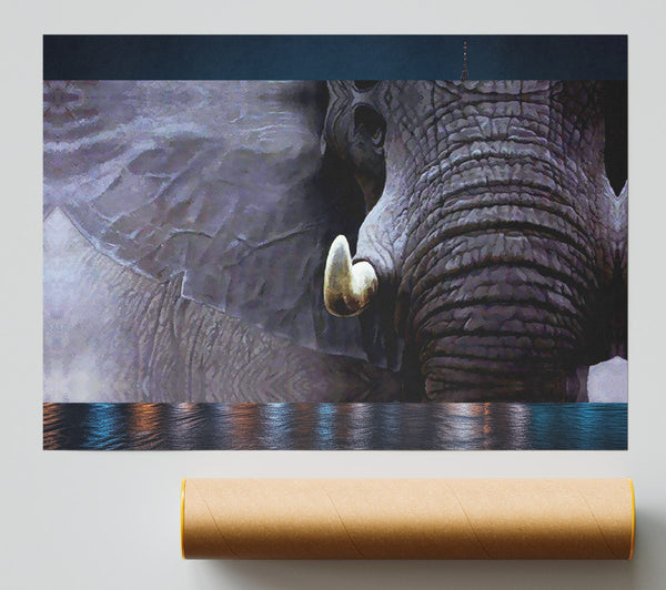 Elephant Stare Giclee Print