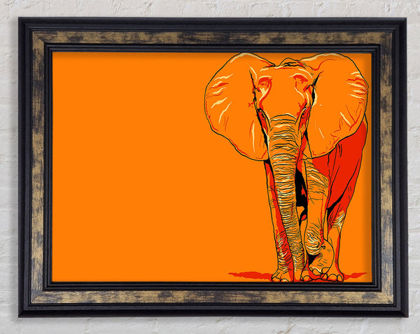 Elephant March Framed Print