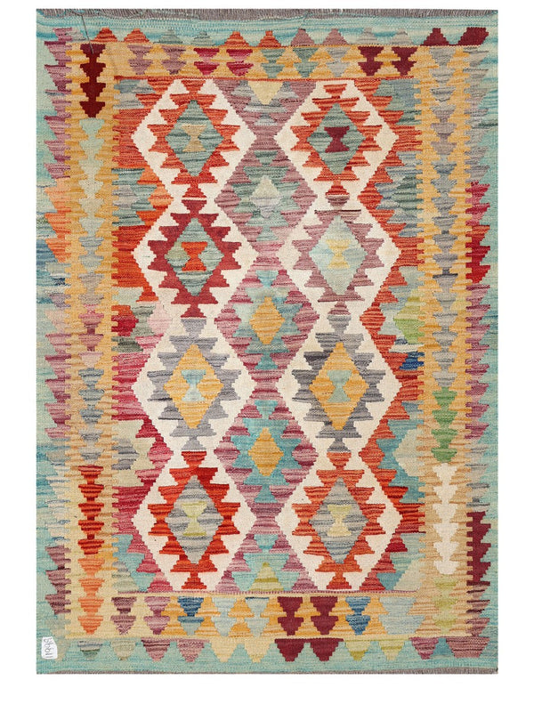 Maimana Afghanistan Kilim Rug - 142 x102 cm