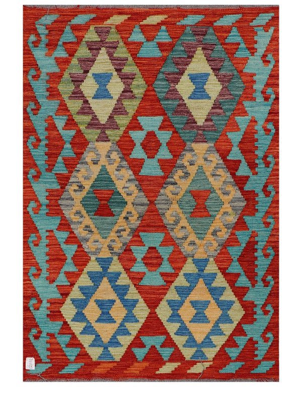 Maimana Afghanistan Kilim Rug - 143 x100 cm