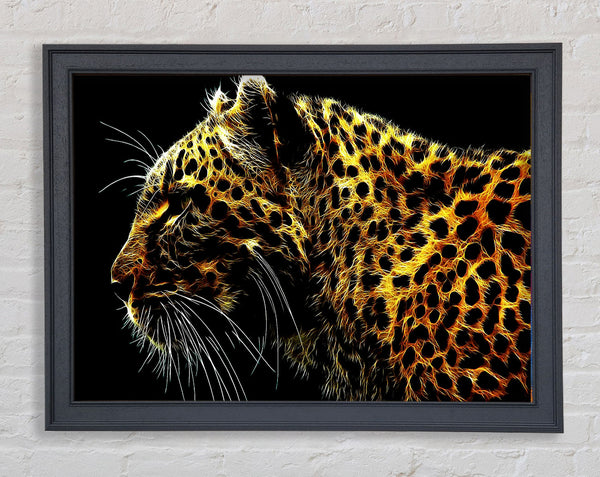 Golden Cheetah Framed Print