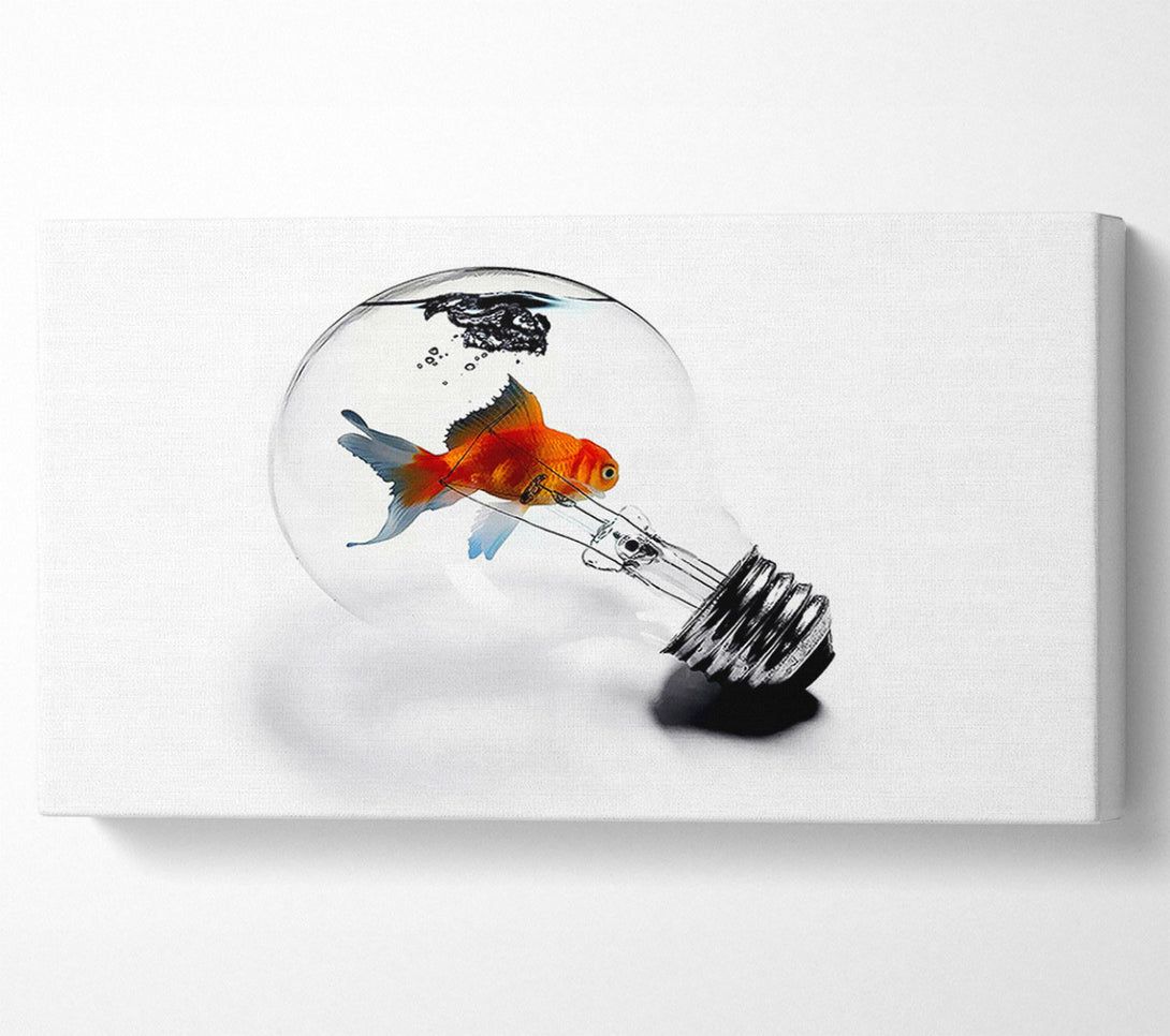  A Canvas Print of Goldfish Light Bulb Canvas Wall Art