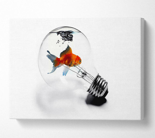  A Canvas Print of Goldfish Light Bulb Canvas Wall Art