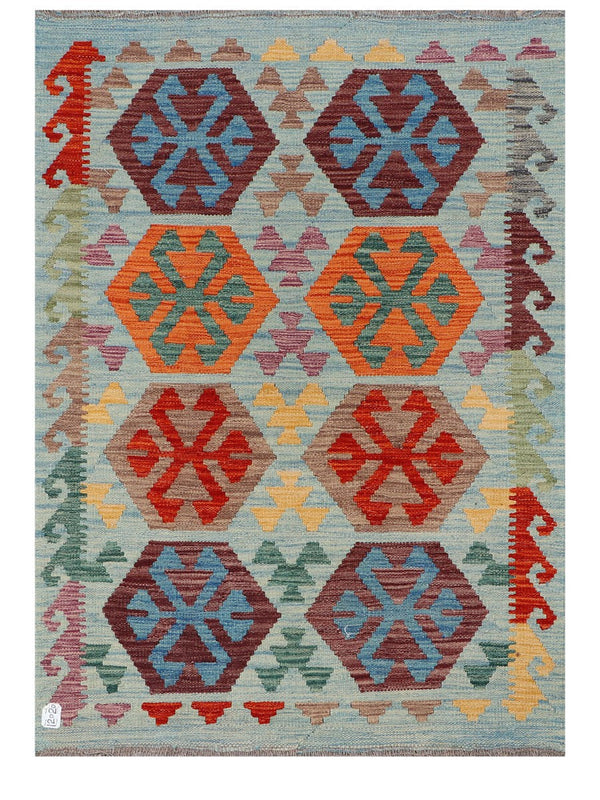 Maimana Afghanistan Kilim Rug - 145 x103 cm