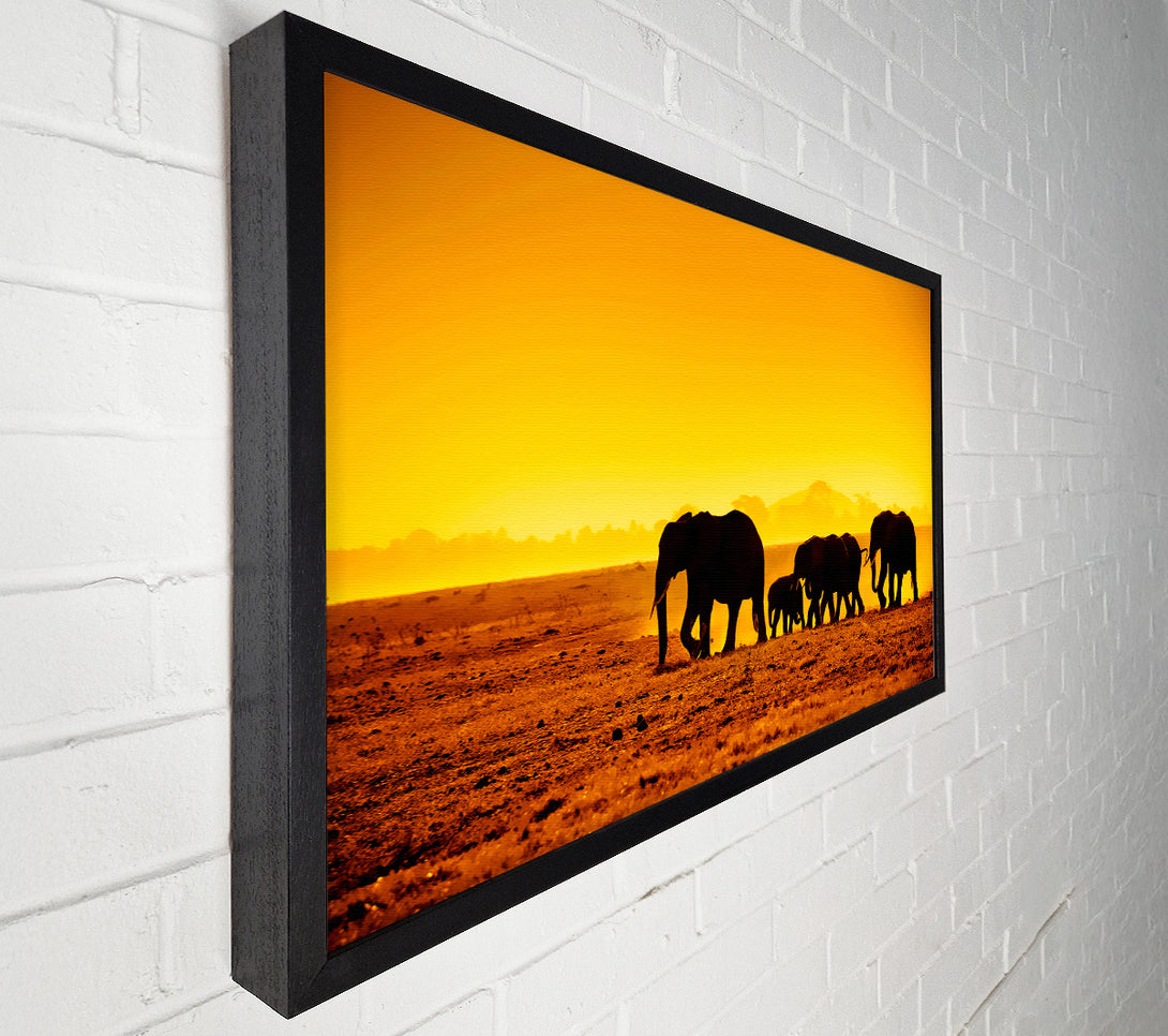  A Canvas Print of Hurd Of Elephants Canvas Wall Art