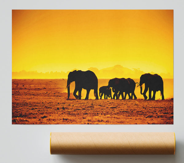 Hurd Of Elephants Poster