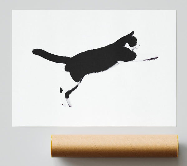 Jumping Cat Print