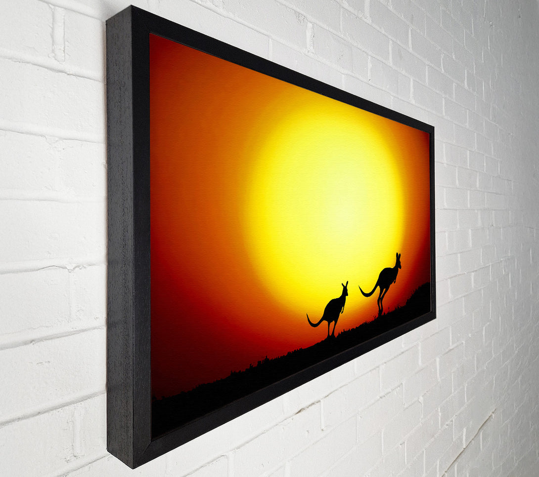  A Canvas Print of Kangaroos By Sunlight Canvas Wall Art