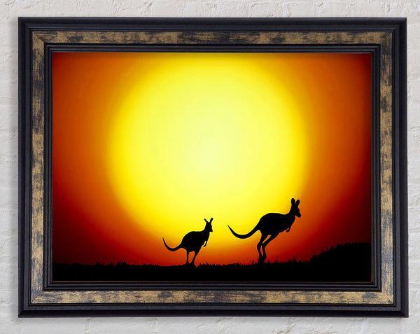 Kangaroos By Sunlight Framed Print