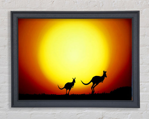 Kangaroos By Sunlight Framed Print