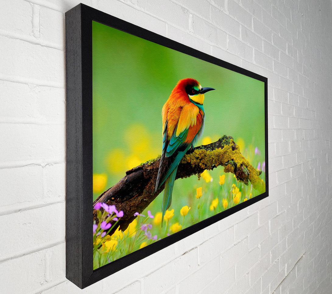  A Canvas Print of Kingfisher Wild Flowers Canvas Wall Art