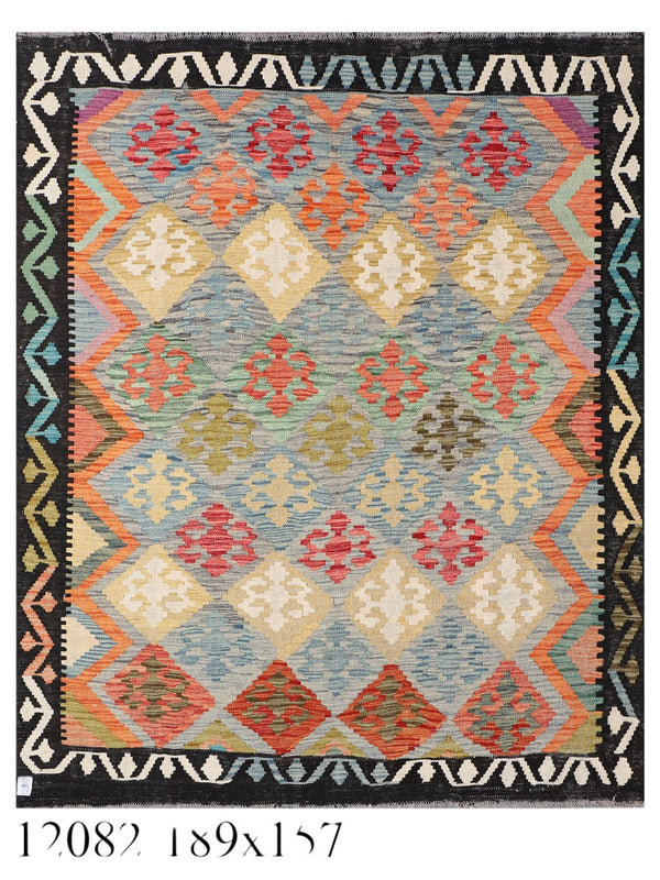 Maimana Afghanistan Kilim Rug - 189 x157 cm