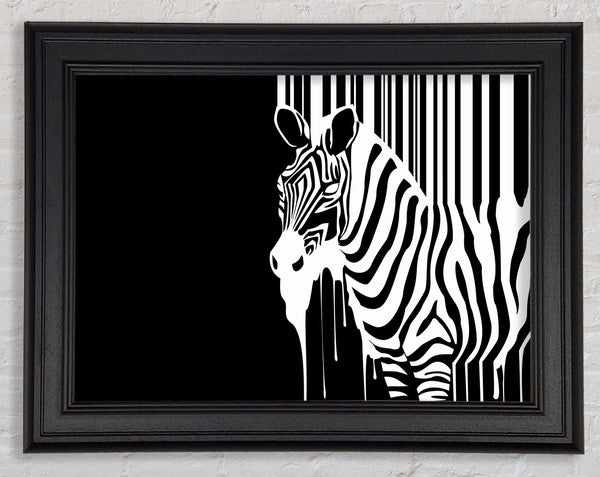 Melting Zebra Framed Print