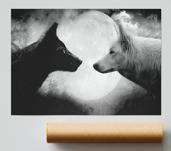 Moonlit Wolves Print