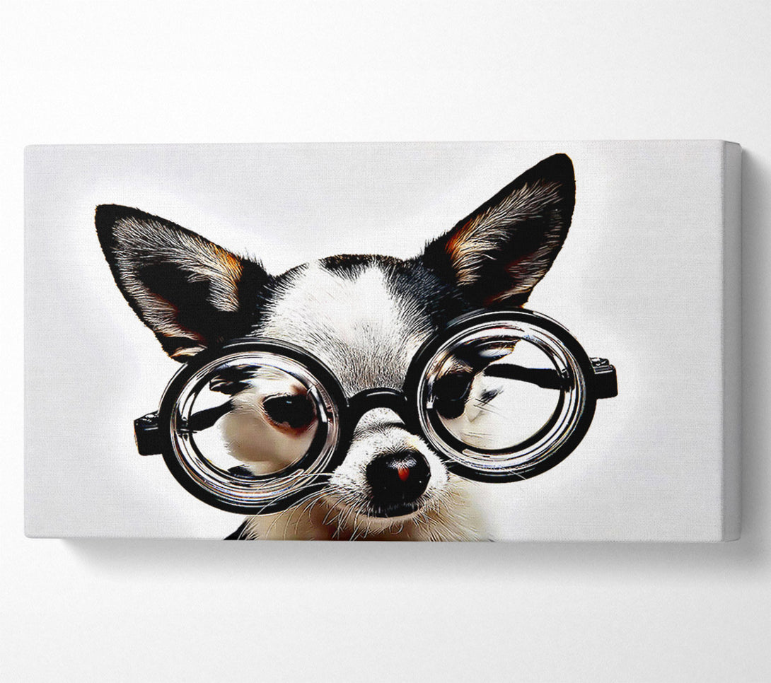  A Canvas Print of Nerd Dog Canvas Wall Art