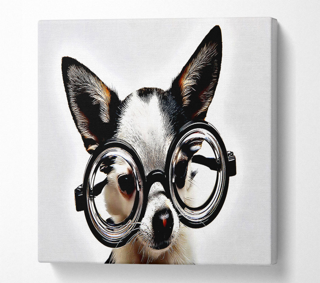  A Canvas Print of Nerd Dog Canvas Wall Art