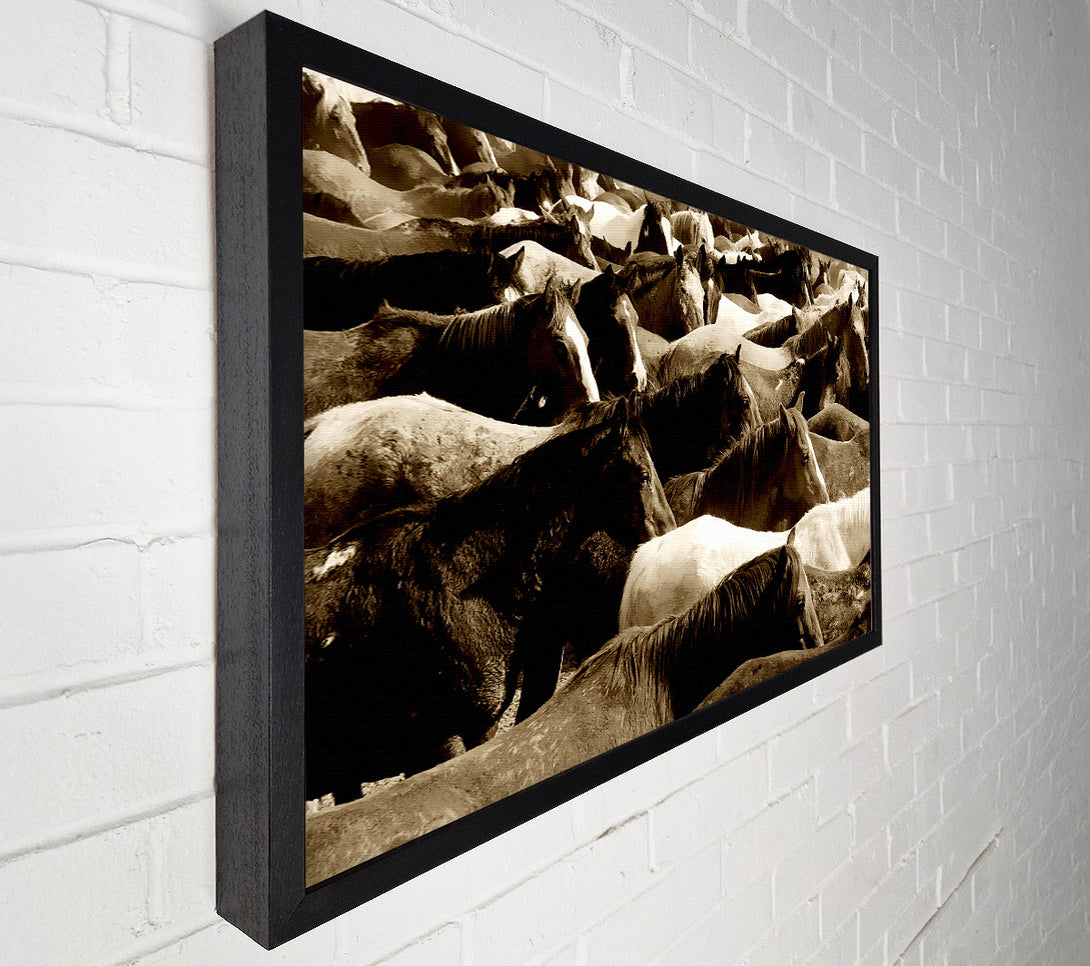  A Canvas Print of Ocean Of Horses Canvas Wall Art