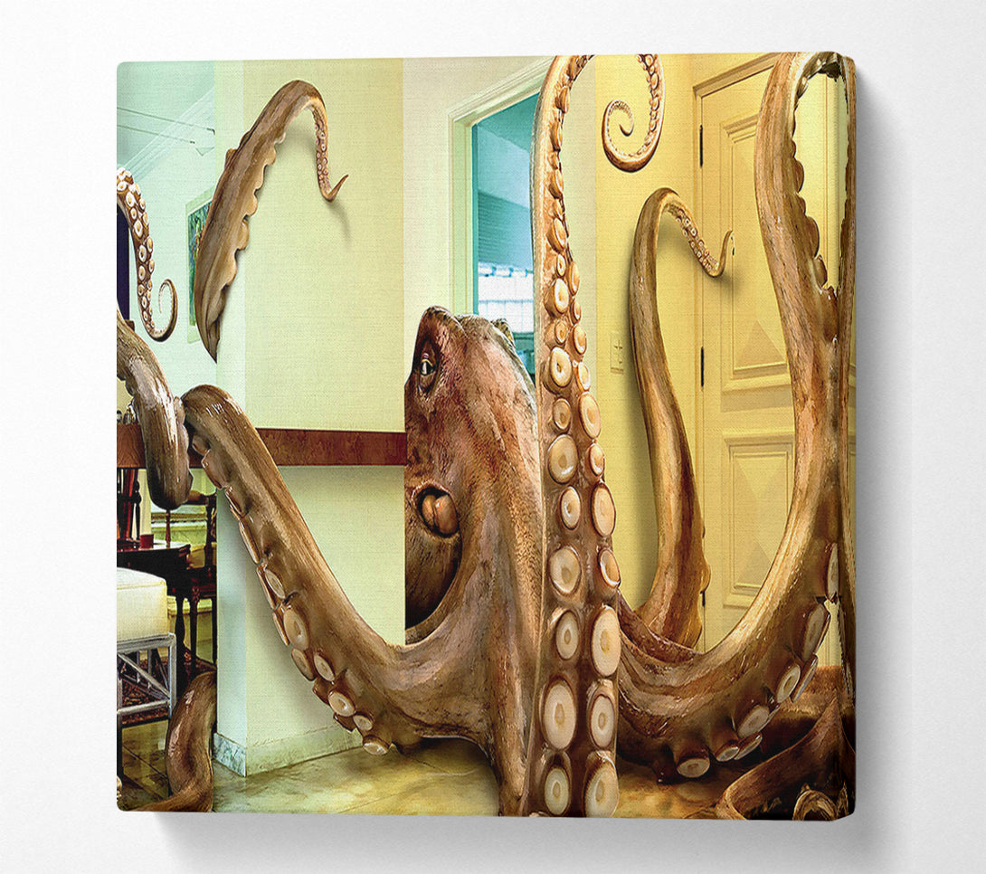  A Canvas Print of Octopus Invasion Canvas Print