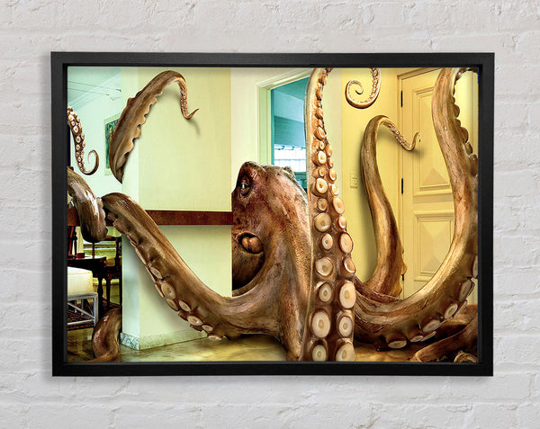 Octopus Invasion Framed Print