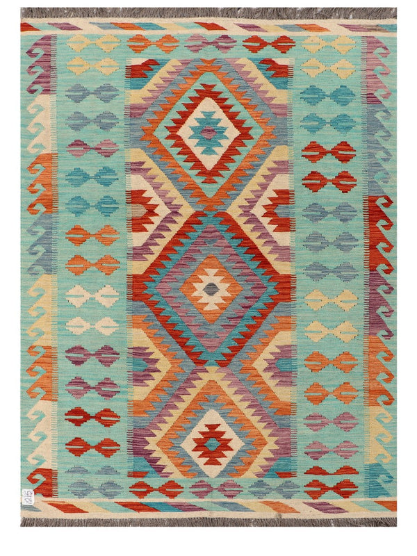 Maimana Afghanistan Kilim Rug - 199 x145 cm