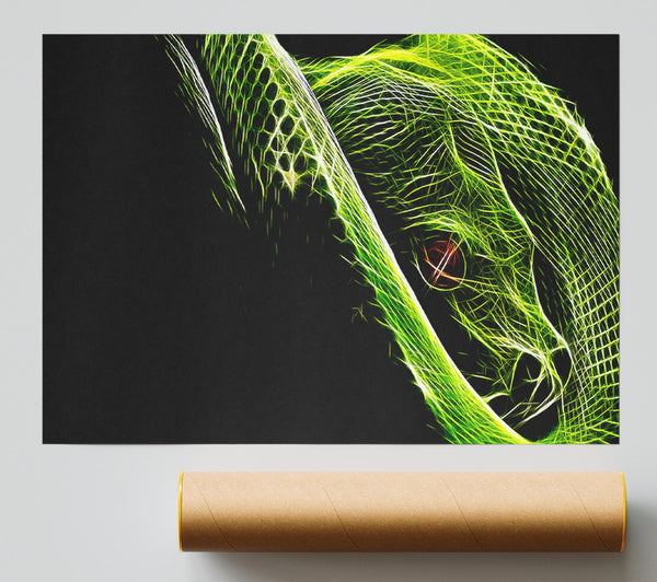 Green Blaze Snake Print