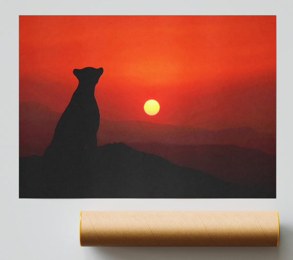 Panther Sunset Giclee Print