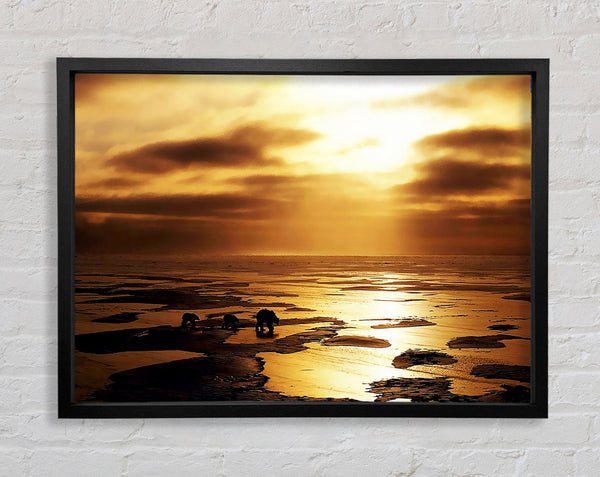 Polar Bear Treck Framed Print