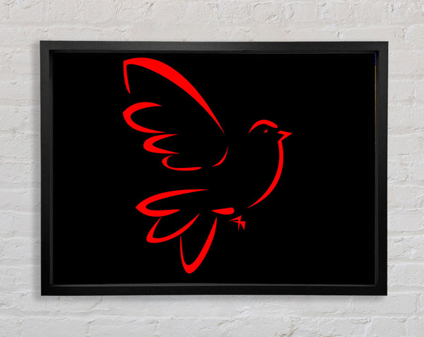Red Bird Framed Print