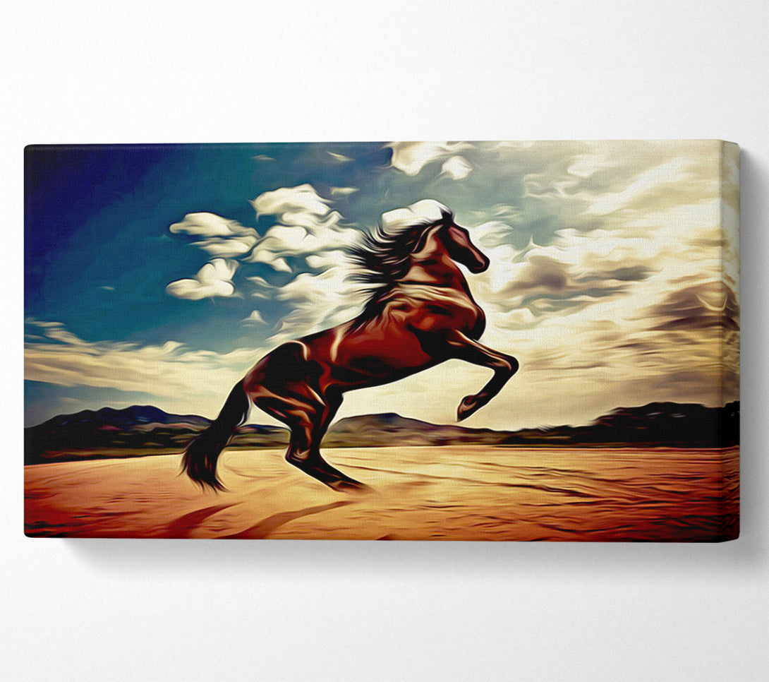  A Canvas Print of Rising Horse Canvas Print