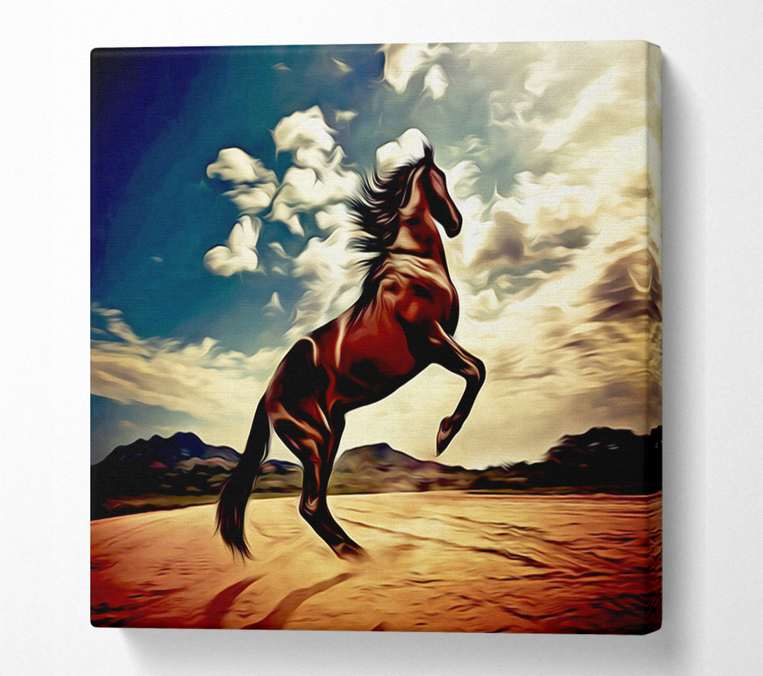  A Canvas Print of Rising Horse Canvas Print