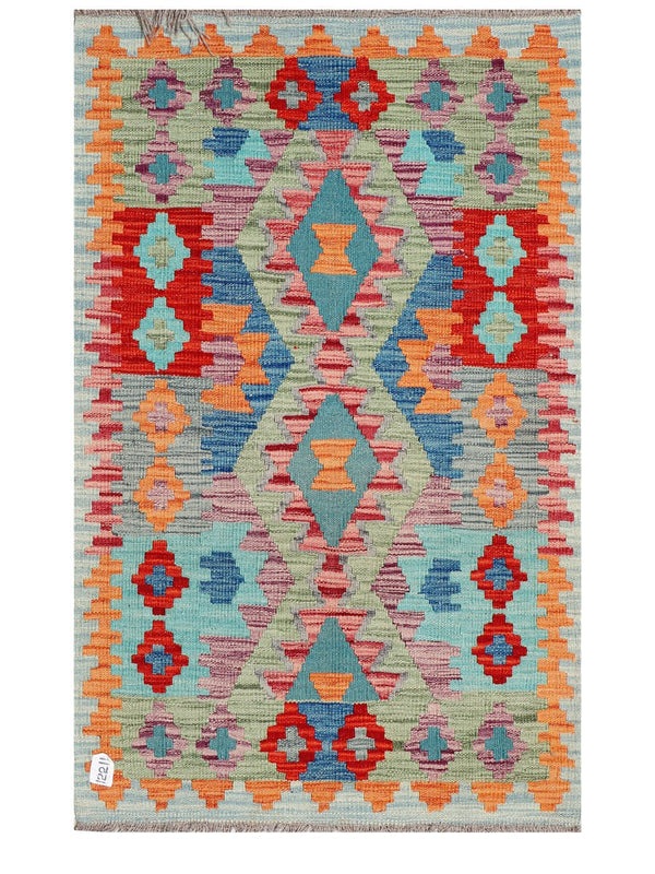 Maimana Afghanistan Kilim Rug - 123 x 79 cm