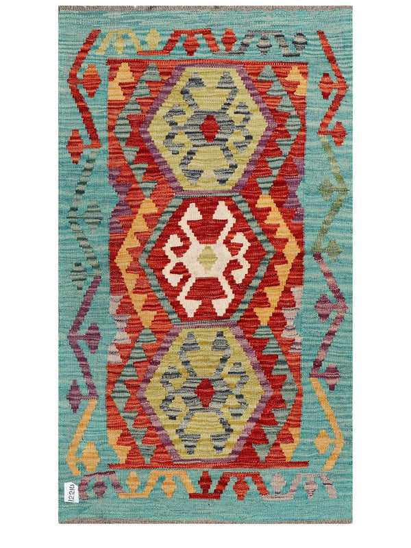 Maimana Afghanistan Kilim Rug - 127 x 75 cm