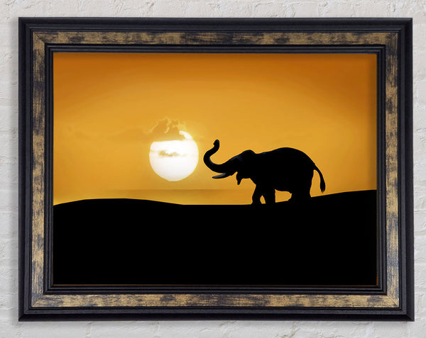 Safari Elephant Framed Print