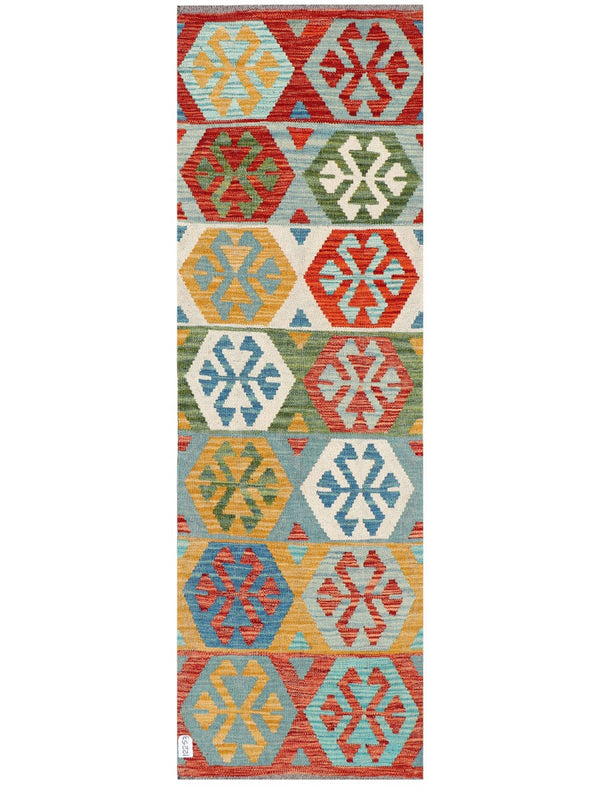 Maimana Afghanistan Kilim Rug - 187 x61 cm