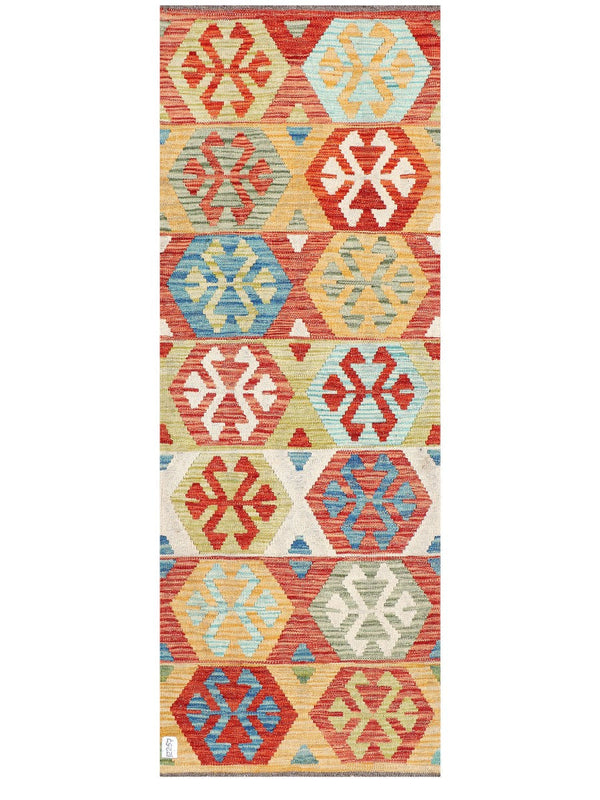 Maimana Afghanistan Kilim Rug - 179 x67 cm