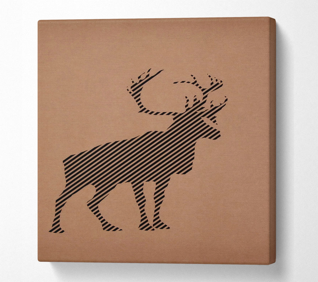  A Canvas Print of Standing Stag Canvas Wall Art