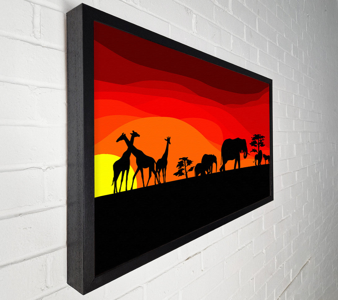  A Canvas Print of Sunset Safari Canvas Wall Art