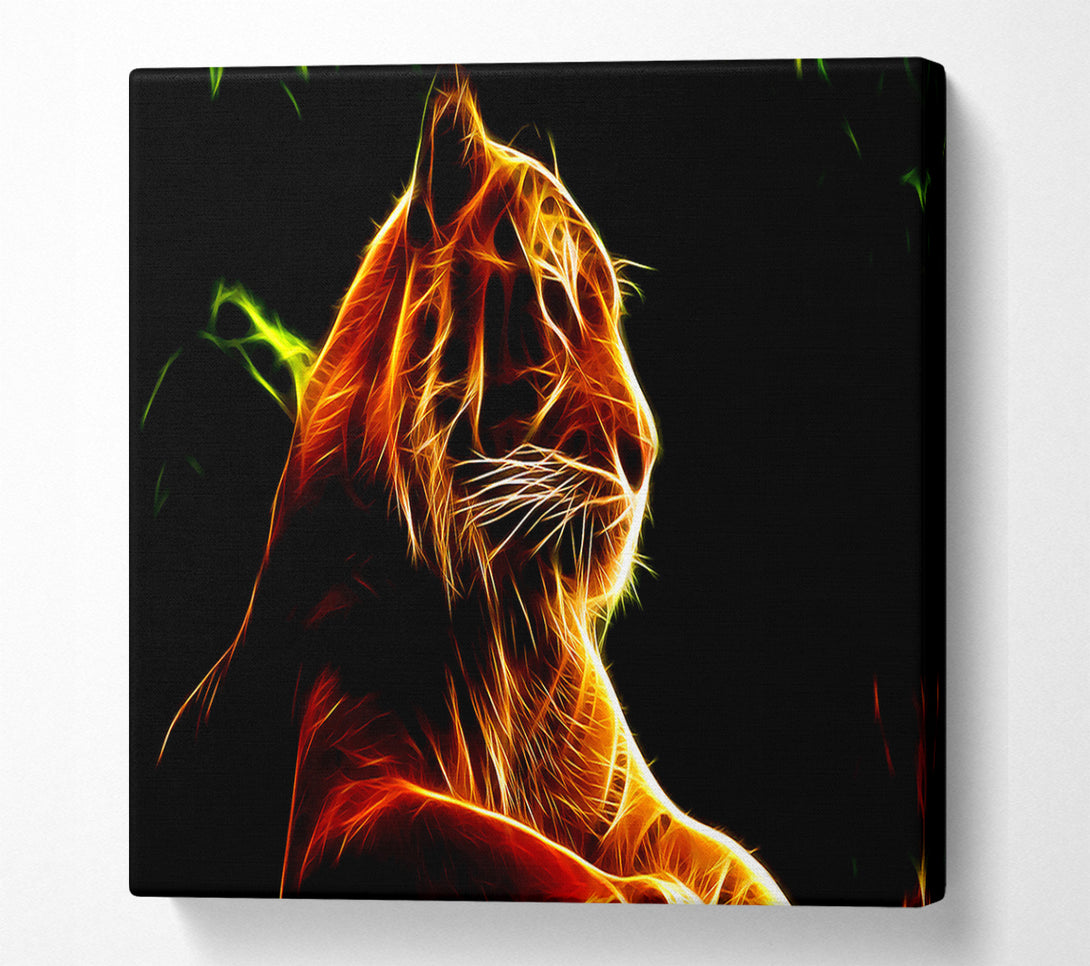  A Canvas Print of Tiger Blaze Canvas Art