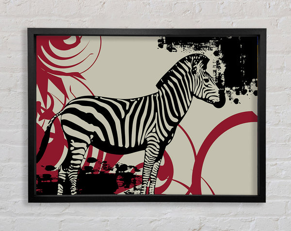 Zebra Safari Framed Print