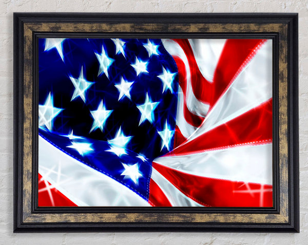 American Stars And Stripes Framed Print