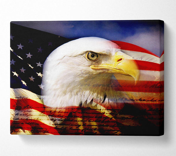  A Canvas Print of American Eagle Flag Canvas Wall Art